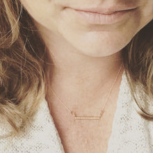 Load image into Gallery viewer, Antique Pearl Bar Pendant. 14K Yellow Gold. June Birthstone. Upcycled Pendant. Circa 1920s. - Scotch Street Vintage