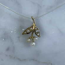 Load image into Gallery viewer, Antique Pearl Flower Pendant in a 14k Yellow Gold. June Birthstone. 4th Anniversary Gemstone. - Scotch Street Vintage