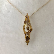 Load image into Gallery viewer, Antique Pendant or Brooch in 9k Yellow Gold with a Floral Bouquet and Bow. Repurposed Jewelry. - Scotch Street Vintage
