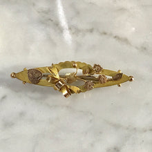 Load image into Gallery viewer, Antique Pendant or Brooch in 9k Yellow Gold with a Floral Bouquet and Bow. Repurposed Jewelry. - Scotch Street Vintage