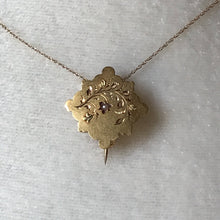 Load image into Gallery viewer, Antique Pendant or Brooch with a Seed Pearl Floral Design in 18k Gold. Repurposed Jewelry. - Scotch Street Vintage