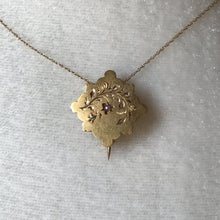 Load image into Gallery viewer, Antique Pendant or Brooch with a Seed Pearl Floral Design in 18k Gold. Repurposed Jewelry. - Scotch Street Vintage