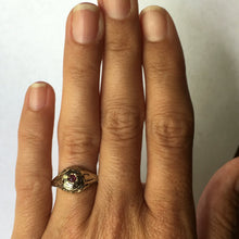 Load image into Gallery viewer, Antique Ruby Ring. 14K Gold Art Deco Filigree Setting. July Birthstone. 15th Anniversary. APPRAISED - Scotch Street Vintage