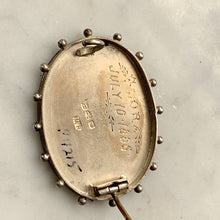 Load image into Gallery viewer, Antique Sterling Silver Brooch with Engraved River City Scene. Perfect for a Pendant. 25th Anniversary. - Scotch Street Vintage