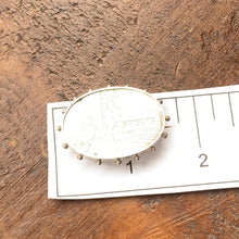 Load image into Gallery viewer, Antique Sterling Silver Brooch with Engraved River City Scene. Perfect for a Pendant. 25th Anniversary. - Scotch Street Vintage
