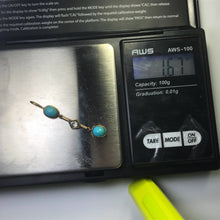 Load image into Gallery viewer, Antique Turquoise Diamond Pendant. 15K Yellow Gold. Drop Pendant. December Birthstone. - Scotch Street Vintage