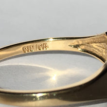 Load image into Gallery viewer, Aquamarine Ring. Modernist 10k Yellow Gold Setting. March Birthstone. 19th Anniversary. - Scotch Street Vintage
