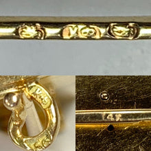 Load image into Gallery viewer, Art Deco Diamond Enamel Brooch in 14k Yellow Gold. Repuposed Necklace Pendant or Bracelet. - Scotch Street Vintage