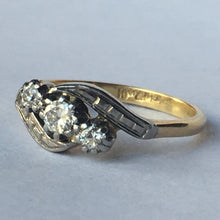 Load image into Gallery viewer, Art Deco Diamond Engagement Ring. 18K Gold and Platinum. April Birthstone. 10 Year Anniversary Gift. - Scotch Street Vintage
