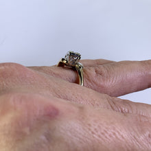 Load image into Gallery viewer, Art Deco Diamond Engagement Ring in 14K Gold. 10 Year Anniversary Gift. Estate Fine Jewelry. - Scotch Street Vintage