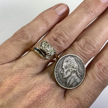 Load image into Gallery viewer, Art Deco Diamond Engagement Ring in 14K Gold. 10 Year Anniversary Gift. Estate Fine Jewelry. - Scotch Street Vintage