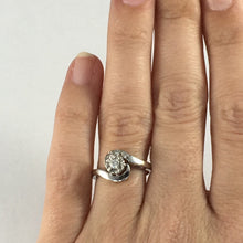 Load image into Gallery viewer, Art Deco Diamond Engagement Ring in 14K White Gold. April Birthstone. 10 Year Anniversary Gift. - Scotch Street Vintage
