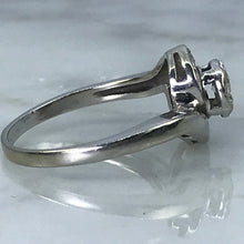 Load image into Gallery viewer, Art Deco Diamond Engagement Ring in 14K White Gold. April Birthstone. 10 Year Anniversary Gift. - Scotch Street Vintage