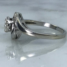 Load image into Gallery viewer, Art Deco Diamond Engagement Ring in 14K White Gold. April Birthstone. 10 Year Anniversary Gift. - Scotch Street Vintage