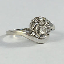 Load image into Gallery viewer, Art Deco Diamond Engagement Ring in 14K White Gold. April Birthstone. 10 Year Anniversary Gift. - Scotch Street Vintage