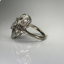 Load image into Gallery viewer, Art Deco Diamond Statement Ring. 14K White Gold. April Birthstone. 10 Year Anniversary. Appraised. - Scotch Street Vintage
