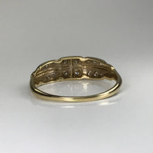 Load image into Gallery viewer, Art Deco Diamond Wedding Band. 14K Gold. April Birthstone. 10th Anniversary Gift. Stacking Ring. - Scotch Street Vintage