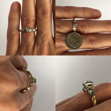 Load image into Gallery viewer, Art Deco Engagement Ring by Jabel. 14K Gold. April Birthstone. 10 Year Anniversary Gift. Antique. - Scotch Street Vintage