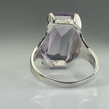 Load image into Gallery viewer, Art Nouveau Amethyst Ring. 14K White Gold. February Birthstone. 6th Anniversary Gift. 1900s - Scotch Street Vintage
