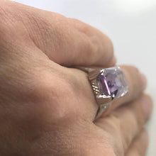 Load image into Gallery viewer, Art Nouveau Amethyst Ring. 14K White Gold. February Birthstone. 6th Anniversary Gift. 1900s - Scotch Street Vintage