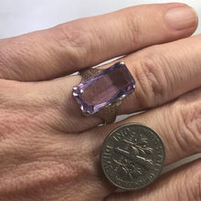 Load image into Gallery viewer, Art Nouveau Amethyst Ring. 14K White Gold. February Birthstone. 6th Anniversary Gift. 1900s - Scotch Street Vintage
