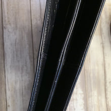 Load image into Gallery viewer, Black Leather Clutch by John Romain. Large Envelope Style Handbag. Circa 1970. Gift for Her. - Scotch Street Vintage