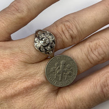 Load image into Gallery viewer, Copy of Diamond Cluster Ring. 14K White Gold. Unique Engagement Ring. April Birthstone. - Scotch Street Vintage