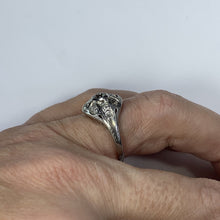 Load image into Gallery viewer, Copy of Diamond Cluster Ring. 14K White Gold. Unique Engagement Ring. April Birthstone. - Scotch Street Vintage