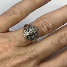 Load image into Gallery viewer, Copy of Diamond Cluster Ring. 14K White Gold. Unique Engagement Ring. April Birthstone. - Scotch Street Vintage
