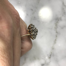 Load image into Gallery viewer, Copy of Vintage Diamond Cluster Ring in 14K Gold Starburst Setting. April Birthstone. 10 Anniversary Gift. - Scotch Street Vintage