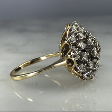 Load image into Gallery viewer, Copy of Vintage Diamond Cluster Ring in 14K Gold Starburst Setting. April Birthstone. 10 Anniversary Gift. - Scotch Street Vintage