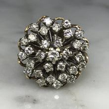 Load image into Gallery viewer, Copy of Vintage Diamond Cluster Ring in 14K Gold Starburst Setting. April Birthstone. 10 Anniversary Gift. - Scotch Street Vintage