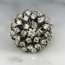 Load image into Gallery viewer, Copy of Vintage Diamond Cluster Ring in 14K Gold Starburst Setting. April Birthstone. 10 Anniversary Gift. - Scotch Street Vintage