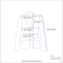 Load image into Gallery viewer, 1970s Blue Velvet Blazer by Koret. Perfect Statement Piece for Fall. Sustainable Fashion.