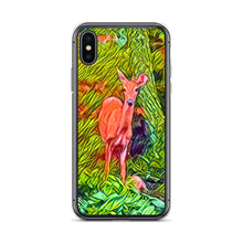 Load image into Gallery viewer, Deer in the Woods iPhone Case. Animated Woodland Photograph Protective Cover. Nature Lovers Gift. - Scotch Street Vintage
