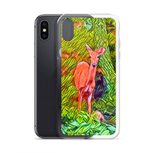 Load image into Gallery viewer, Deer in the Woods iPhone Case. Animated Woodland Photograph Protective Cover. Nature Lovers Gift. - Scotch Street Vintage