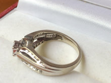 Load image into Gallery viewer, Diamond Engagement Ring. 10K White Gold Setting. April Birthstone. 10 Year Anniversary Stone. - Scotch Street Vintage