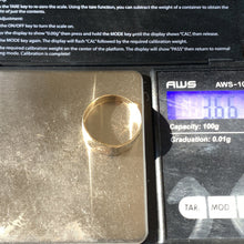 Load image into Gallery viewer, Diamond Gold Wedding Band or Thumb Ring in 9k Yellow Gold. Estate Jewelry. Circa 1969. Size 5. - Scotch Street Vintage
