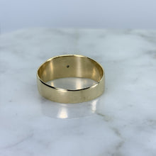 Load image into Gallery viewer, Diamond Gold Wedding Band or Thumb Ring in 9k Yellow Gold. Estate Jewelry. Circa 1969. Size 5. - Scotch Street Vintage