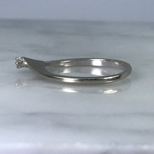 Load image into Gallery viewer, Diamond Promise Ring. 14K White Gold. Stacking Ring. April Birthstone. 10 Year Anniversary. - Scotch Street Vintage