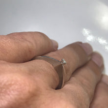 Load image into Gallery viewer, Diamond Promise Ring. 14K White Gold. Stacking Ring. April Birthstone. 10 Year Anniversary. - Scotch Street Vintage