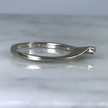 Load image into Gallery viewer, Diamond Promise Ring. 14K White Gold. Stacking Ring. April Birthstone. 10 Year Anniversary. - Scotch Street Vintage