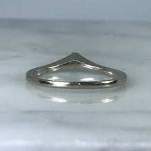 Load image into Gallery viewer, Diamond Promise Ring. 14K White Gold. Stacking Ring. April Birthstone. 10 Year Anniversary. - Scotch Street Vintage