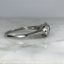 Load image into Gallery viewer, Diamond Shield Cluster Ring. 14K White Gold. April Birthstone. 10 Year Anniversary. - Scotch Street Vintage