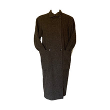 Load image into Gallery viewer, Gray Cashmere Wool Trench Overcoat. Soft and Warm Coat. Oversized 1980s Style. - Scotch Street Vintage