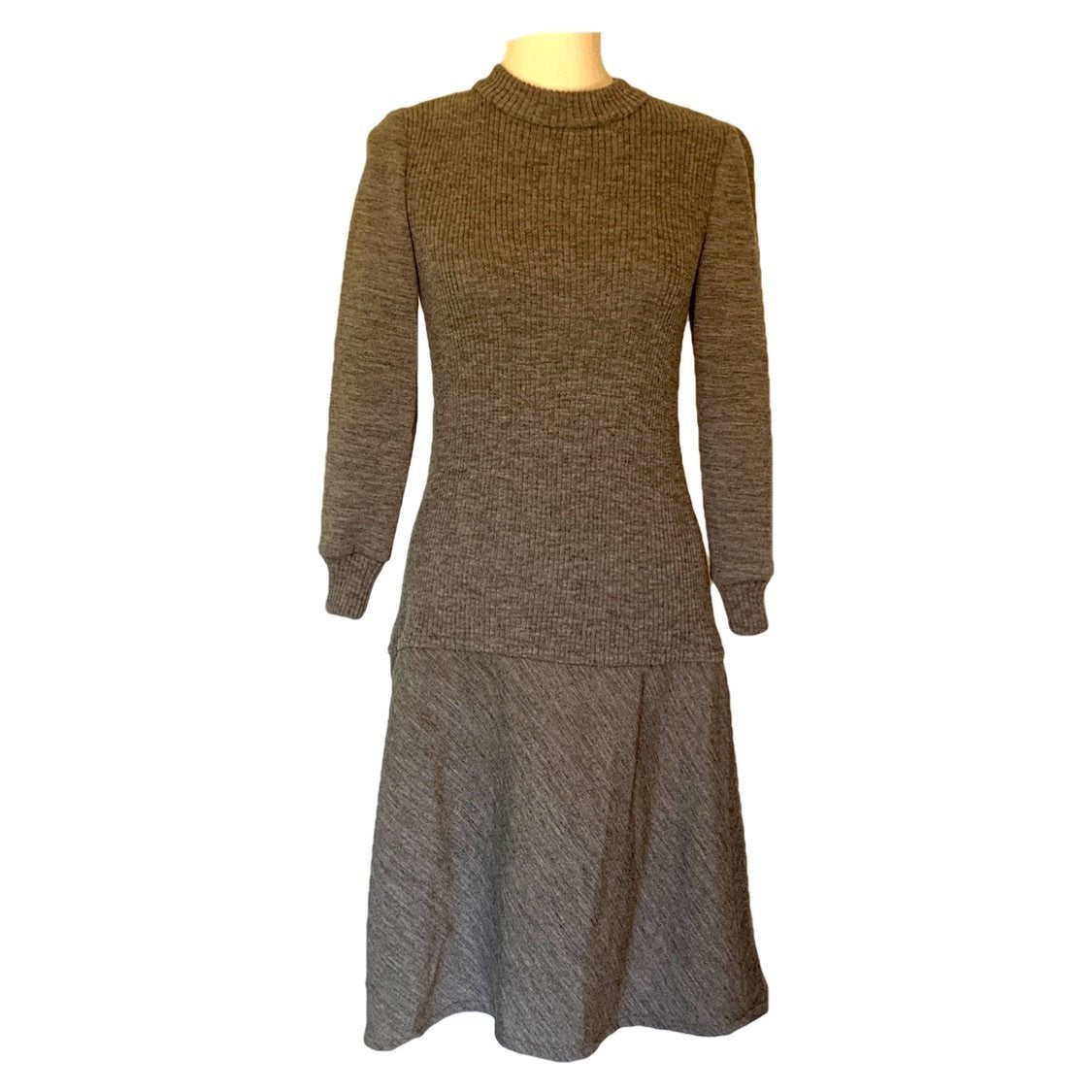 Gray Knit Drop Waist Dress Perfect for Fall. Easy to Dress Up or Down. Gray Knit Drop Waist Dress Perfect for Fall. Easy to Dress Up or Down.