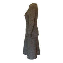 Load image into Gallery viewer, Gray Knit Drop Waist Dress Perfect for Fall. Easy to Dress Up or Down. 1970s Bill Blass - Scotch Street Vintage