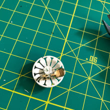 Load image into Gallery viewer, Upcycled Enamel Flower Ring. Vintage White Flower Ring. Recycled Daisy Ring