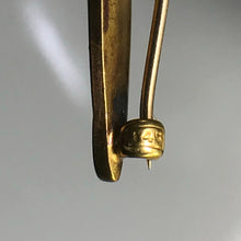 Load image into Gallery viewer, Antique Turquoise Bar Pendant. 14K Yellow Gold. December Birthstone. Upcycled Jewelry. Circa 1800s.