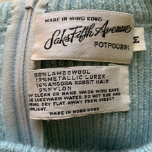 Load image into Gallery viewer, 1970s Blue Sweater Maxi Dress by Saks Fifth Avenue. Wool and Mohair Knit. Sustainable Clothing.